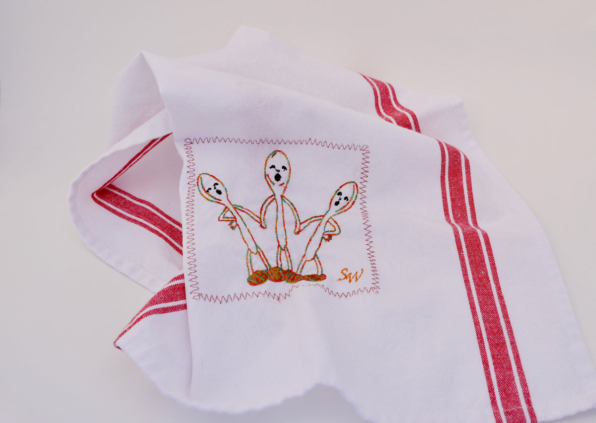 Decorative Kitchen Towels  Madame Memento - Fish - DiaNoche Designs
