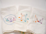 3 Vintage Style Dish Towels