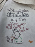 Hug The Dog Embroidered Canvas Tote