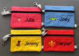 Back to School or Back to Life Yellow Personalized Utility Bag Embroidered Name and Symbol Great Gift for Anyone ready to get back to Living