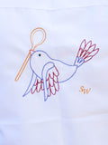 Embroidered Kitchen Apron. Little Bird with Spoon. Gift for Cooks, Bakers