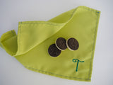 Eco Friendly Monogram Cloth Napkin. Personalized Embroidered Initial