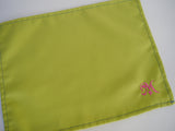 Heart Personalized Embroidered Cloth Napkins. Eco Friendly. Made from Recycled Fabric.