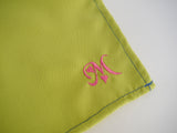 Heart Personalized Embroidered Cloth Napkins. Eco Friendly. Made from Recycled Fabric.