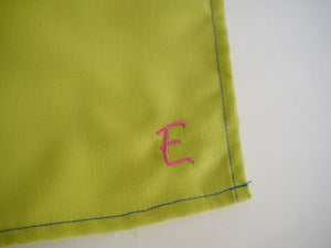 Reusable Personalized Embroidered Fabric Napkin.Eco Friendly