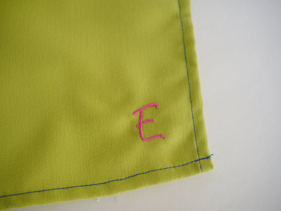 Reusable Personalized Embroidered Fabric Napkin.Eco Friendly