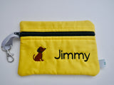 Back to School or Back to Life Yellow Personalized Utility Bag Embroidered Name and Symbol Great Gift for Anyone ready to get back to Living