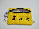 Back to School or Back to Life Yellow Personalized Utility Bag Embroidered Name and Symbol Great Gift for Anyone ready to get back to Living