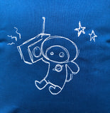 Pillow Cover - Cartoon Boombox Spaceman  | stitchywoman.net