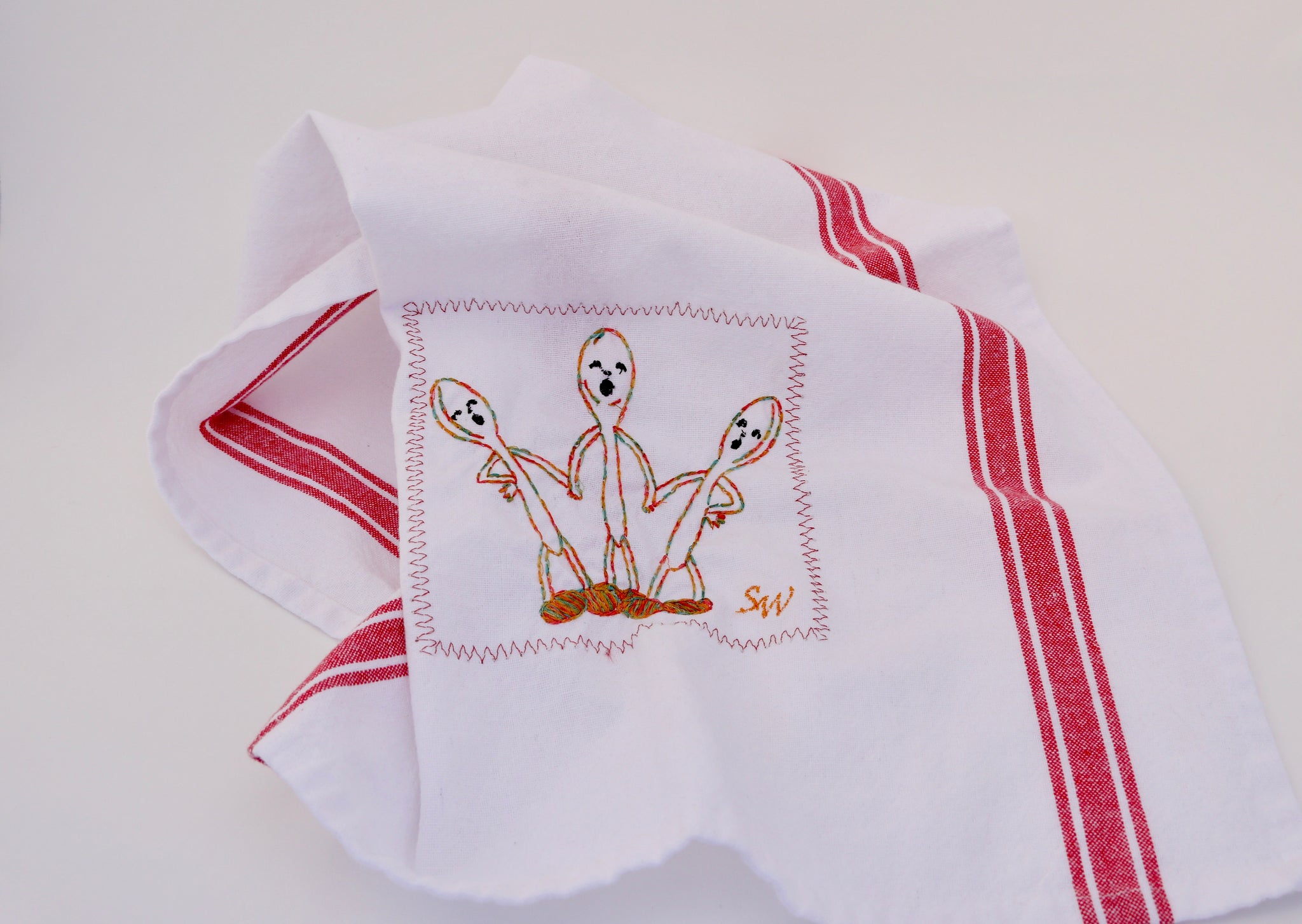 Vintage Embroidered Flour Sack Towels - The House on Silverado