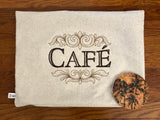 Pillow Cover Embroidered "Cafe" | stitchywoman.net