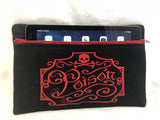 iPad or Tablet Embroidered "Poison" bag | stitchywoman.net