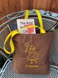 Chicken Lady Embroidered Tote Bag | stitchywoman.net