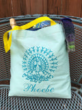 Peacock Embroidered Tote Bag | stitchywoman.net