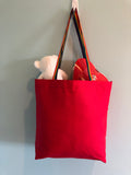 Kissing Lips Embroidered Tote Bag | stitchywoman.net