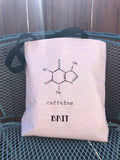 Caffeine Lovers Embroidered Tote Bag | stitchywoman.net