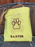 Dog Paw Embroidered "Baxter" Tote Bag | stitchywoman.net