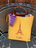 Eiffel Tower Embroidered Tote Bag | stitchywoman.net