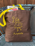 Chicken Lady Embroidered Tote Bag | stitchywoman.net