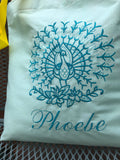 Peacock Embroidered Tote Bag | stitchywoman.net