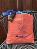 Puppy and Heart Embroidered "Alyson" Tote Bag | stitchywoman.net