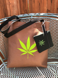 Marijuana Embroidered Tote Bag | stitchywoman.net