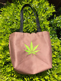 Marijuana Embroidered Tote Bag | stitchywoman.net