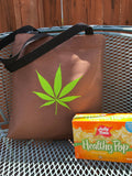 Marijuana Embroidered Tote Bag | stitchywoman.net