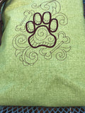 Dog Paw Embroidered "Baxter" Tote Bag | stitchywoman.net