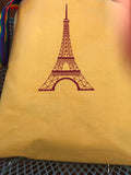 Eiffel Tower Embroidered Tote Bag | stitchywoman.net