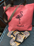 Flamingo Embroidered "Tawna" Tote | stitchywoman.net