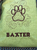 Dog Paw Embroidered "Baxter" Tote Bag | stitchywoman.net