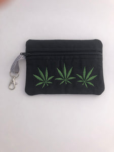 Marijuana Embroidered Coin Purse | stitchywoman.net