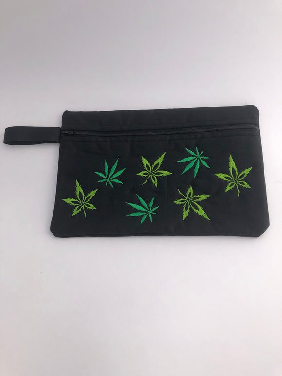 Marijuana Embroidered iPad or Tablet Bag | stitchywoman.net