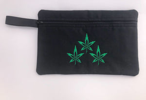 Marijuana Embroidered iPad or Tablet bag 2 | stitchywoman.net