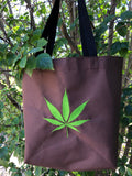 Marijuana Embroidered Tote Bag | stitchywoman.net