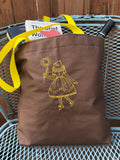 Chicken Lady Embroidered Tote Bag | stitchywoman.net