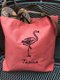 Flamingo Embroidered "Tawna" Tote | stitchywoman.net